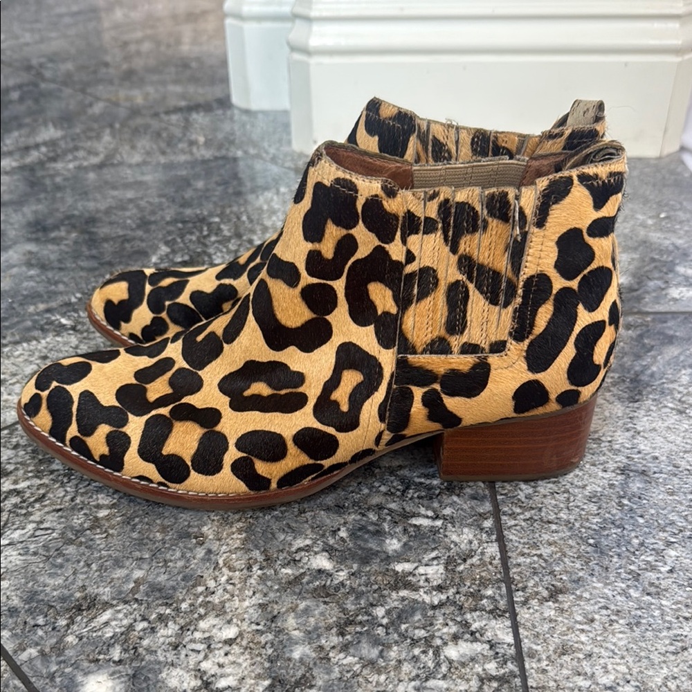 Jeffrey Campbell Leopard Print Ankle Boots